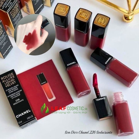 Son Kem Chanel Rouge Allure Liquid Velvet 226 Séduisante - Đỏ Burgundy Mini