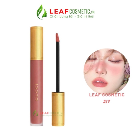 Son Kem Gucci Glow Oil In Water Tint 217 Valeria Rose - Màu Hồng Đất
