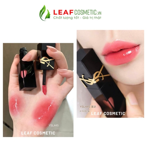 Son Kem YSL The Inks Vinyl Cream 445 Ring Me Pink – Màu Hồng Đào