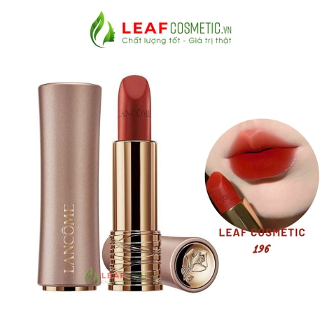 Son Lancôme L'Absolu Rouge Intimatte 196 French Touch – Màu Đỏ Gạch (Vỏ vàng)