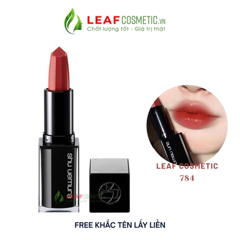 Son Thỏi Shu Uemura Rouge Unlimited Kinu Satin KS BR 784 Autumn Chestnut – Màu Đỏ Nâu Gạch