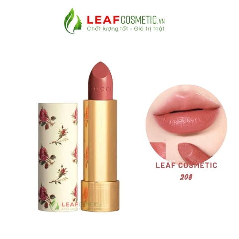 Son Thỏi Gucci 208 They Met in Argentina Satin - Hồng Đất (Vỏ Hoa)