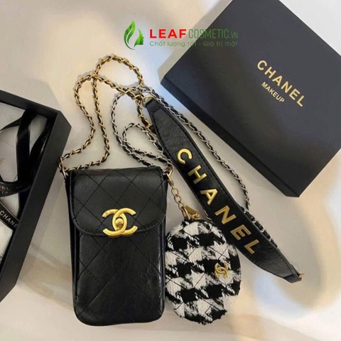 Túi Đeo Chéo Đựng Điện Thoại Chanel Beauty VIP Gift – Màu Đen Quilted