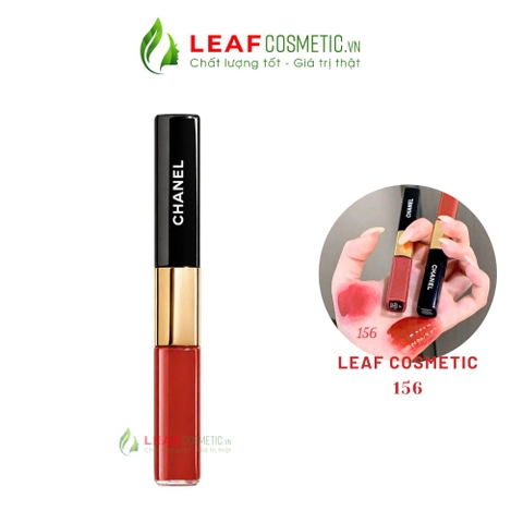 Son Kem Hai Đầu Chanel Le Rouge Duo Ultra Tenue 156 Dance – Màu Đỏ Gỗ
