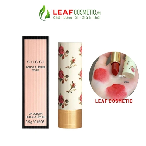 Son Thỏi GUCCI Rouge À Lerves Voile Sheer 505 Janet Rust - Đỏ Gạch (Vỏ Hoa)