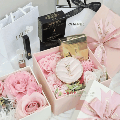 Set Quà Phấn Nước YSL Touche Éclat Glow-Pact Cushion Vỏ Hồng (Chọn Tone)