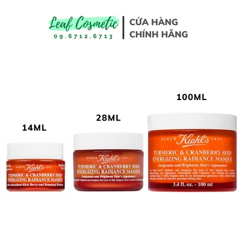Mặt nạ nghệ Kiehl.s giúp sáng da, mờ thâm Turmeric & Cranberry