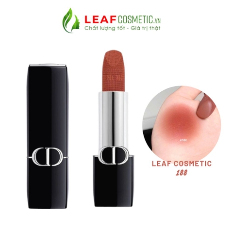 Son Thỏi Dior Rouge Velvet 188 Fortunate - Cam Đất (Nắp Nam Châm)