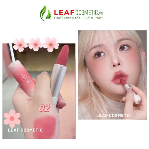 Son Thỏi 3CE Cashmere Hug 02 Pure Blending - Hồng Nude