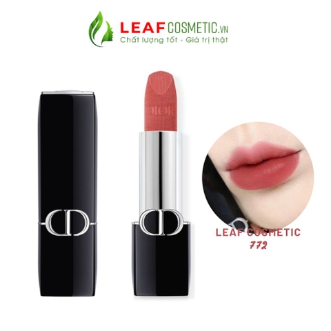 Son Thỏi Dior Rouge Velvet 772 Classic Rosewood - Hồng Đất (Nắp Nam Châm)