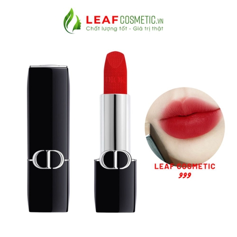 Son Thỏi Dior Rouge Velvet 999 - Đỏ Tươi  (Nắp Nam Châm)
