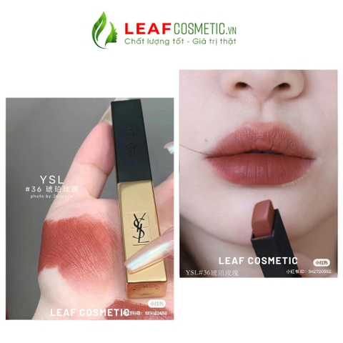 Son YSL Slim  36 Pulsating Rosewood – Nâu Ánh Đỏ