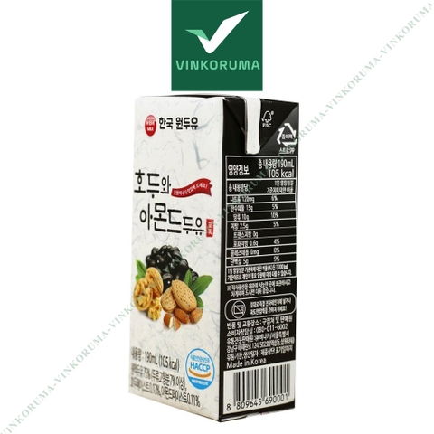 Sữa óc chó, hạnh nhân, đậu đen KOKMILK nội địa Hàn