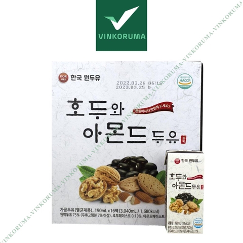 Sữa óc chó, hạnh nhân, đậu đen KOKMILK nội địa Hàn