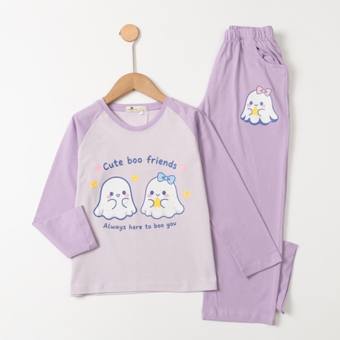 Bộ cotton trẻ em - bé gái ĐG001 8/14