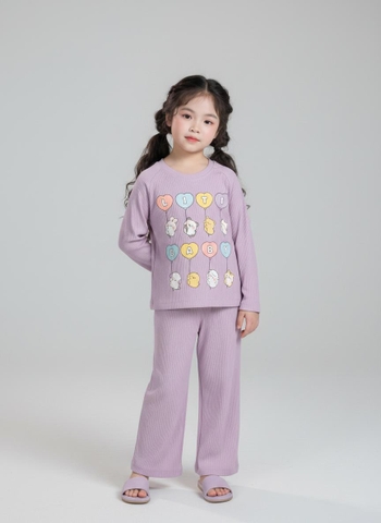 Bộ cotton TE-bé gái ĐG003 2/10 TSD05