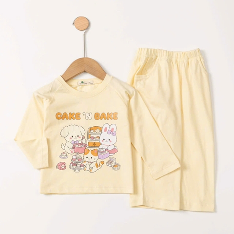 Bộ cotton trẻ em - bé gái ĐG003 1/7