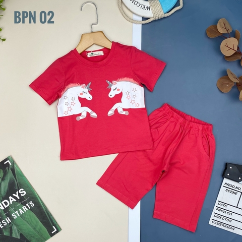 Bộ cotton BG Pony quần lửng 8/12