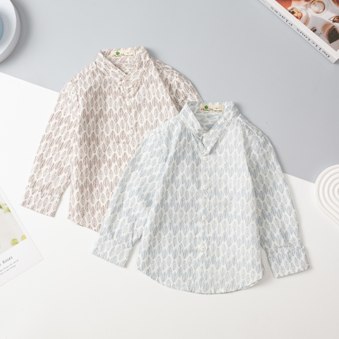 Áo sơ mi BT lá, cổ trụ 1/7