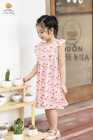 Váy cotton Bé gái viền bèo 11kg - 33kg