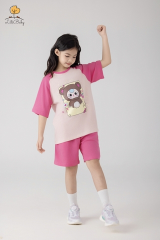 H523 Bộ cotton BG ngắn tay phối 10/16