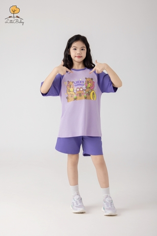 H523 Bộ cotton BG ngắn tay phối 10/16