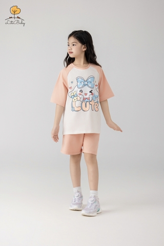 H523 Bộ cotton BG ngắn tay phối 10/16