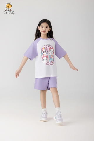 H523 Bộ cotton BG ngắn tay phối 10/16