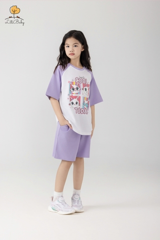 H523 Bộ cotton BG ngắn tay phối 10/16