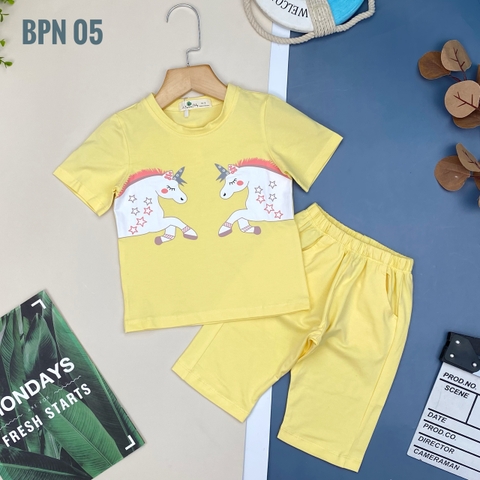 Bộ cotton BG Pony quần lửng 2/7