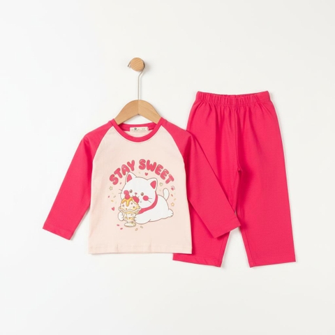 Bộ cotton trẻ em - bé gái ĐG003 2/10