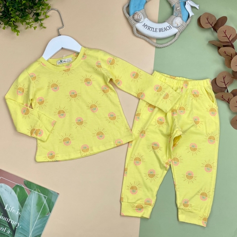 Bộ  BG cotton thu đông phối hình 1/5