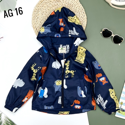 Áo gió họa tiết bé trai/bé gái size 6/10T