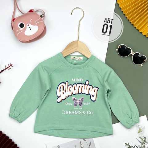 Áo cotton trẻ em - Chun tay Bé Gái