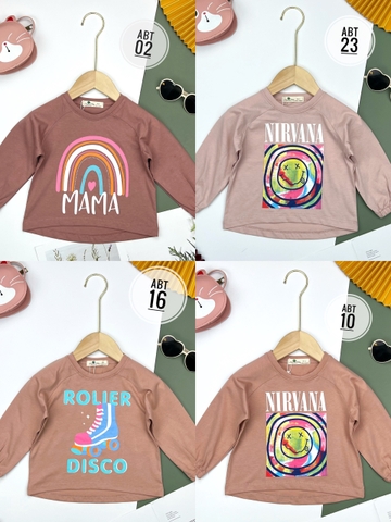 Áo cotton trẻ em - Chun tay Bé Gái