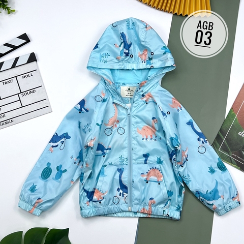 Áo gió họa tiết bé trai/bé gái size 6/10T