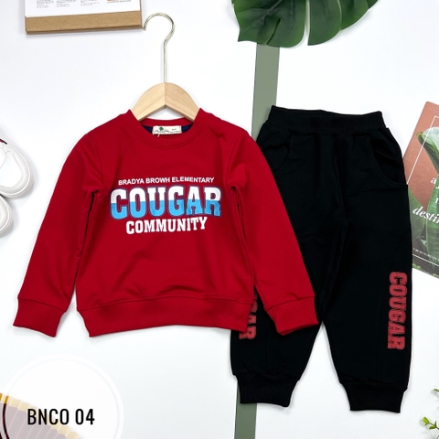 Bộ nỉ da cá bé trai COUGAR size nhí 2/8