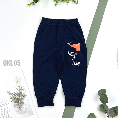 Quần thu đông bé trai cotton 4 chiều vải dày 6/10T