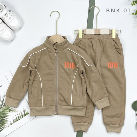 Bộ nỉ da cá BT, BG khóa in 1018 size 3/8