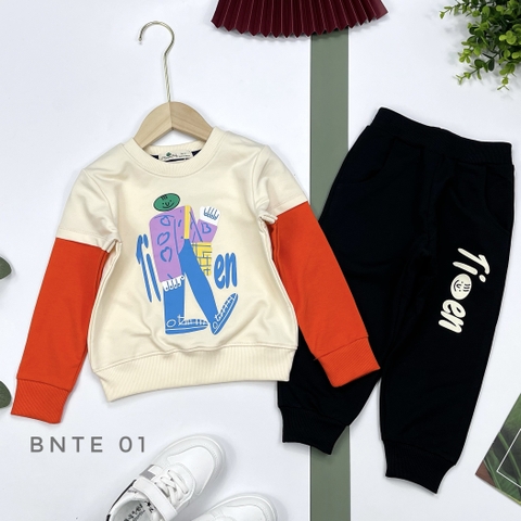 BNTE-Bộ nỉ BT hình người tay nối 2/8