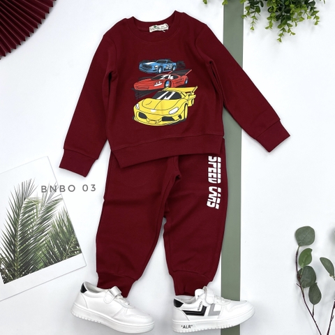 Bộ nỉ bogen siêu nhân, mickey, ô tô size 2/8T