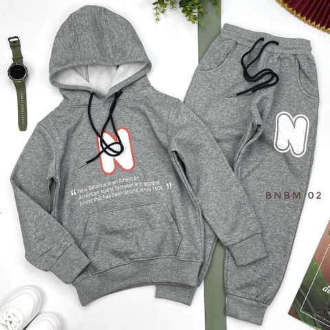 BNBM-Bộ nỉ bông hoodie chữ N 8/16