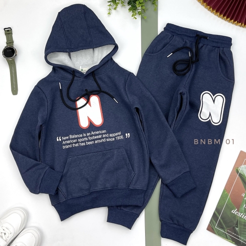 BNBM-Bộ nỉ bông hoodie chữ N 8/16
