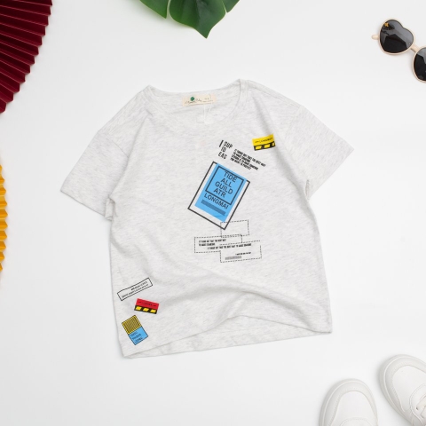 ABT02-Áo thun cotton Bé trai ngắn tay 8/16