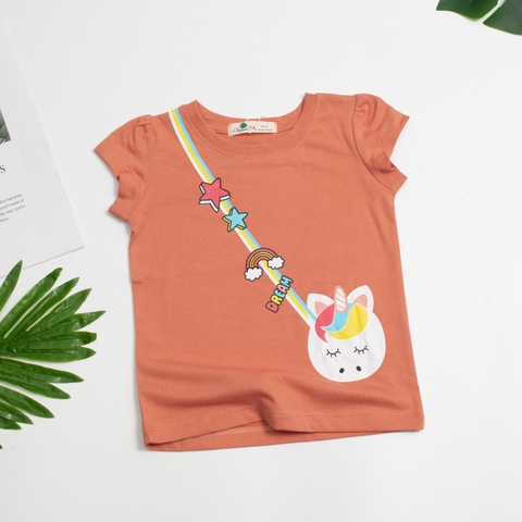 Áo thun bé gái ngắn tay Liti in hình size đại 6/10