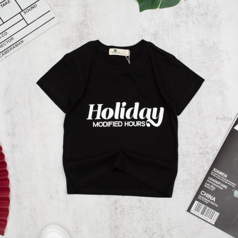 Áo cotton trẻ em ngắn tay Holiday size 1/10 tuổi