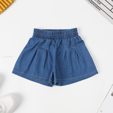 Quần bò Bé gái xếp ly size 2/8T