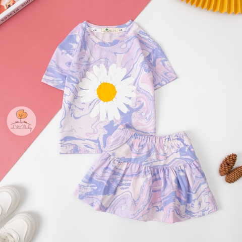 Bộ Bé gái kèm chân váy loang 3/10T