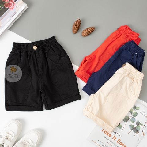 Quần vải dài kẻ caro BG, BT sooc kaki 2 túi giả 6/16