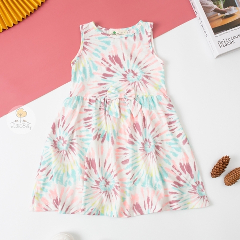 Váy cotton 4 chiều sát nách nơ giữa 2/10T